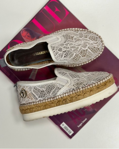 Espadrilky dámské Trussardi bílé